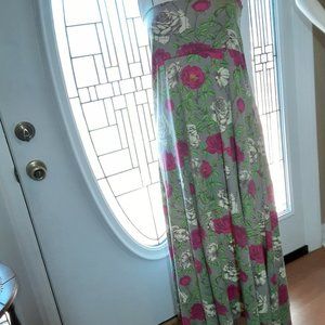 LULAROE Strapless Maxi Long Floral DRESS Large